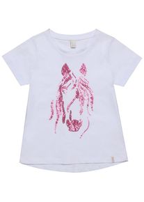 Esprit, M&auml;dchen T-Shirt, Pink / Wei&szlig;