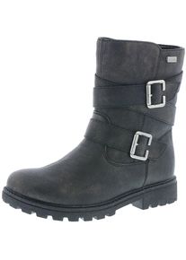 Rieker, M&auml;dchen Winterstiefel 'TEX', Schwarz / Silber