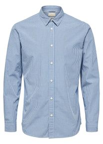 Selected Homme, Herren Kariertes Slim Fit Hemd, Blau / Wei&szlig;