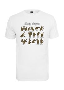 Mister Tee, Herren Tee 'Gang Signs', Braun / Schwarz / Wei&szlig;