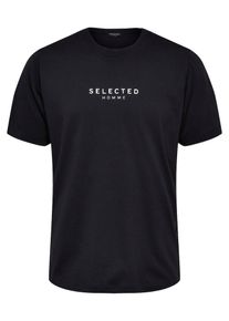 Selected Homme, Herren T-Shirt, Schwarz / Weiß