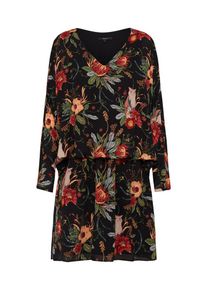 Pepe Jeans, Damen Kleid 'JODIES', Grün / Feuerrot / Schwarz