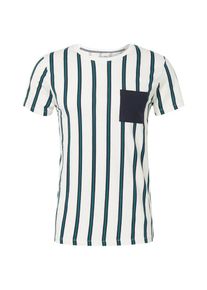 Tom Tailor Denim, Herren T-Shirt, Dunkelblau / Wei&szlig;