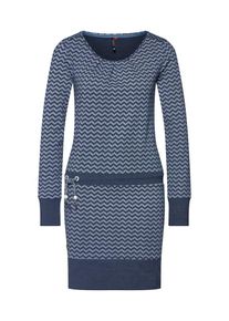 Ragwear, Damen Kleid 'Alexa Zig Zag', Navy / Graumeliert