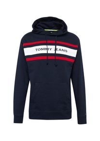 Tommy Jeans, Herren Sweatshirt 'TJM FLEECE HOODIE', Dunkelblau / Rot / Weiß