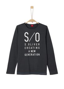 s.Oliver Junior, Longsleeve, Schwarz / Wei&szlig;
