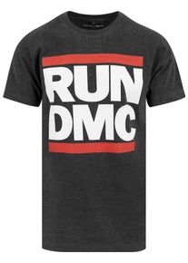 Mister Tee, Herren T-Shirt 'Run DMC', Basaltgrau / Rot / Wei&szlig;