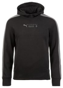 Puma, Herren Kapuzenpullover 'Borussia M&ouml;nchengladbach Triple', Grau / Schwarz