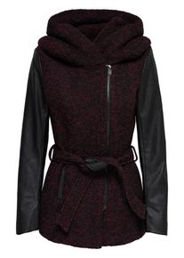 Only, Damen Mantel, Bordeaux / Schwarz