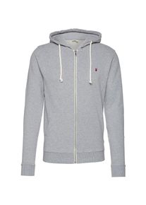 KnowledgeCotton Apparel, Herren Basic-Sweatjacke in Melange, Graumeliert