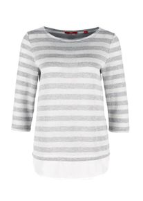s.Oliver RED LABEL, Damen Shirt, Graumeliert / Weiß
