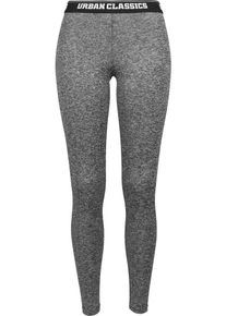 Urban Classics, Damen Leggings, Graumeliert / Schwarz / Weiß