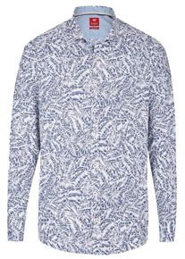 pure, Herren Hemd, Marine / Wei&szlig;