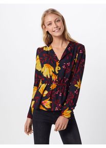 Pieces, Damen Bluse 'RINNA', Dunkelgelb / Merlot / Schwarz