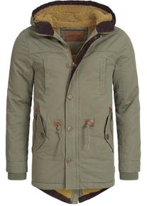 INDICODE JEANS, Herren Parka 'Barge', Braun / Honig / Khaki