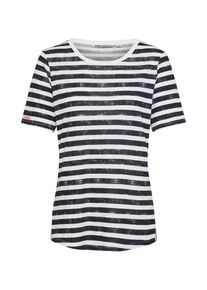 Garcia, Damen T-Shirt 'Ss', Nachtblau / Weiß
