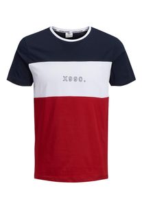 Jack & Jones JACK & JONES, Herren T-Shirt, Blau / Rot