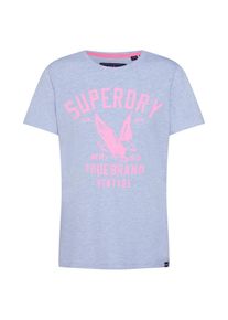 Superdry, Damen Shirt 'SD MASCOT ENTRY TEE', Blau