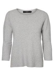 Véro Moda VERO MODA, Damen Lässiger Strickpullover, Grau