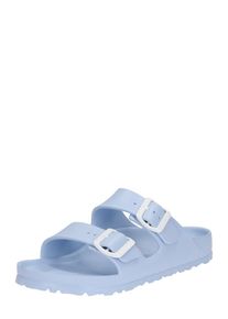Birkenstock, Herren Sandalette 'Arizona', Hellblau / Weiß