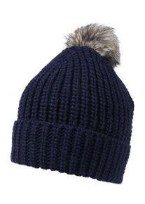 Zwillingsherz, Damen Bommelm&uuml;tze, Marine