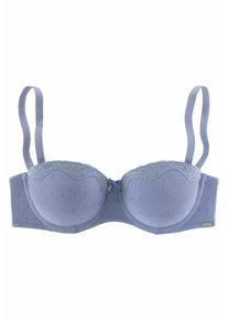 S.Oliver RED LABEL Bodywear, Damen Balconette-BH mit Schale, Taubenblau