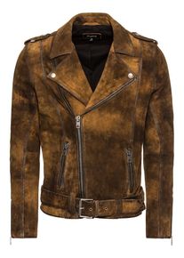 tigha, Herren Lederjacke 'Rufin', Ocker
