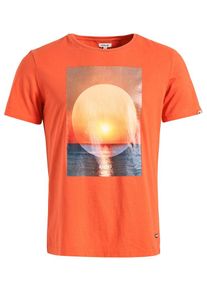 Khujo, Herren T-Shirt 'Alton Sunset', Mischfarben / Dunkelorange
