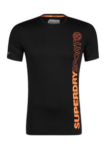 Superdry, Herren Trainingsshirt 'ACTIVE', Orange / Schwarz
