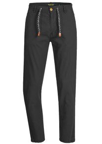 INDICODE JEANS, Herren Leinen-Hose 'Veneto', Schwarz