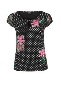 s.Oliver BLACK LABEL, Damen Mesh-Shirt mit Cut-Out, Dunkelgrau