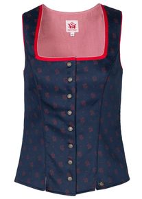 Spieth & Wensky SPIETH & WENSKY, Damen Mieder 'Gelba' 57 cm, Dunkelblau / Rot