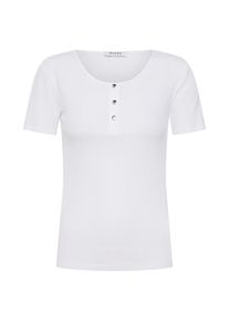 Pieces, Damen Shirt 'PCRAKEL SS BUTTON TOP D2D', Weiß