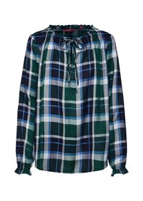 s.Oliver RED LABEL, Damen Bluse, Dunkelblau / Dunkelgr&uuml;n / Wei&szlig;