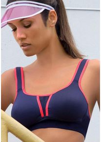 Lascana, Damen Sport-BH, Navy / Dunkelpink