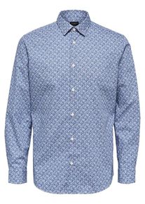 Selected Homme, Herren Hemd, Blau / Wei&szlig;