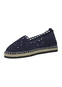 Marco Tozzi, Damen Espadrilles, Beigemeliert / Dunkelblau / Silber
