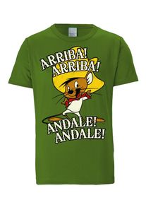 logoshirt, Herren T-Shirt 'Speedy Gonzales', Braun / Gelb / Grün