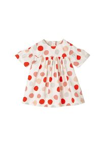 Vertbaudet, Mädchen Kleid, Rosé / Rot / Weiß