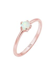 Elli, Damen Ring, Rosegold / Weiß