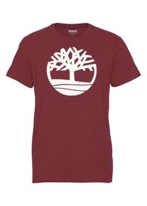 Timberland, Herren Shirt, Weinrot / Wei&szlig;