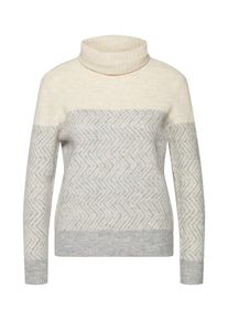 Only, Damen Pullover, Beige / Grau / Weiß