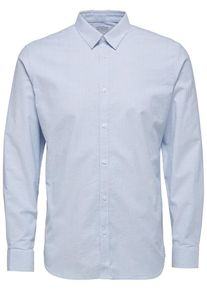 Selected Homme, Herren Slim-Fit-Langarmhemd, Hellblau / Wei&szlig;