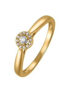 Christ, Damen ring 'Diamonds', Goldgelb