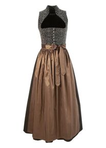 BERWIN & WOLFF BERWIN & WOLFF, Damen Dirndl lang mit Kelchkragen, Sepia / Schwarz