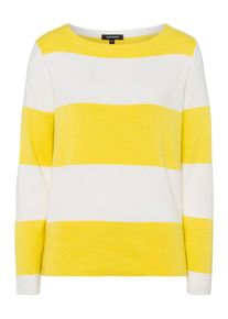 More & More MORE & MORE, Damen Pullover, Gelb / Wei&szlig;