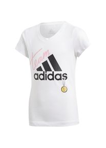 adidas Performance, M&auml;dchen T-Shirt 'ID Graphic', Gelb / Rosa / Schwarz / Wei&szlig;
