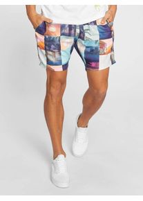 Just Rhyse, Herren Shorts 'Acocollo', Blau / Hellblau / Dunkelorange / Rosa