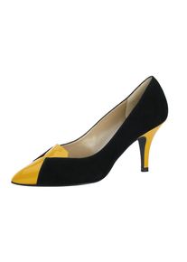 Heine, Damen Pumps, Gelb / Schwarz