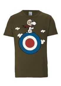 logoshirt, Herren T-Shirt "Snoopy", Blau / Oliv / Rot / Weiß